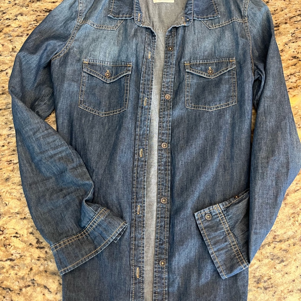 Mudd Blue Denim Top